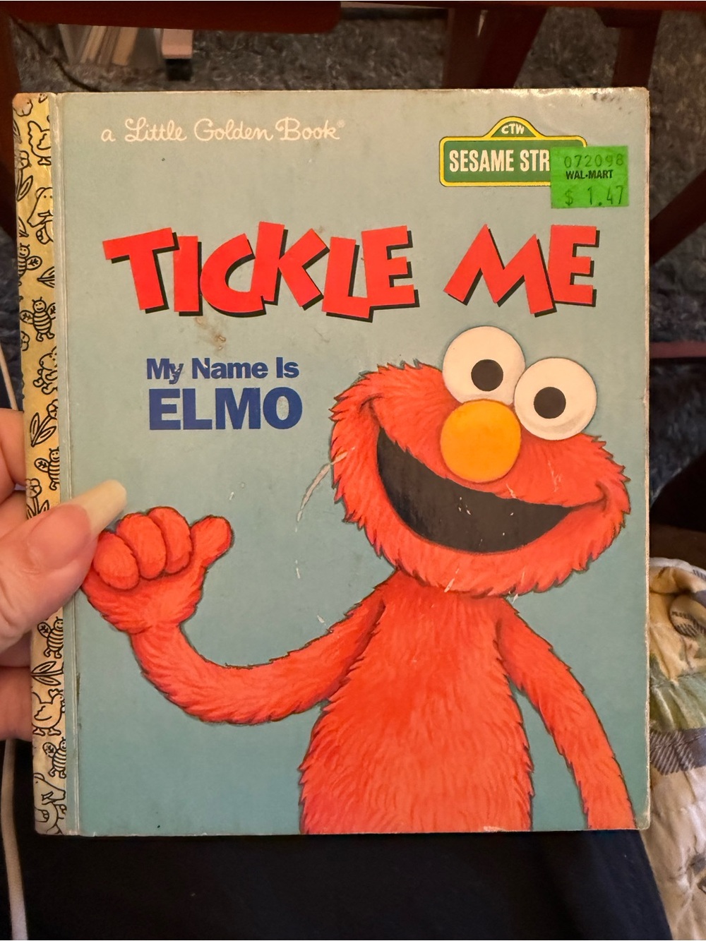 Sesame Street Tickle Me My Name Is Elmo Children’s hardcover book